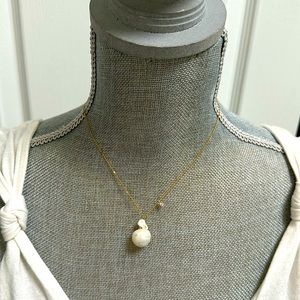 Anthropologie Serafina Dainty Chain Pearl Necklace